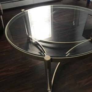 Glass coffee table
